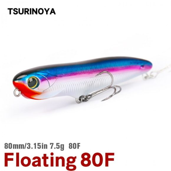 TSURINOYA 80F Top Water Pencil DW90 80mm 7.5g Floating Pencil