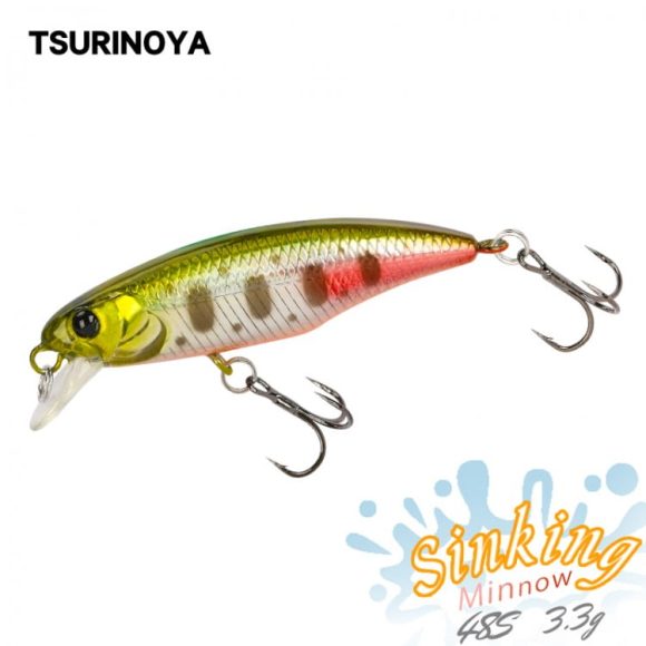 TSURINOYA Fishing Lure DW69 Sinking Minnow Hard Bait 48S 48mm 3.3g