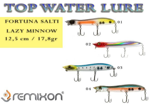 Fortuna Salti LAZY MINNOW Top Water Lure 12,5cm / 17,8gr