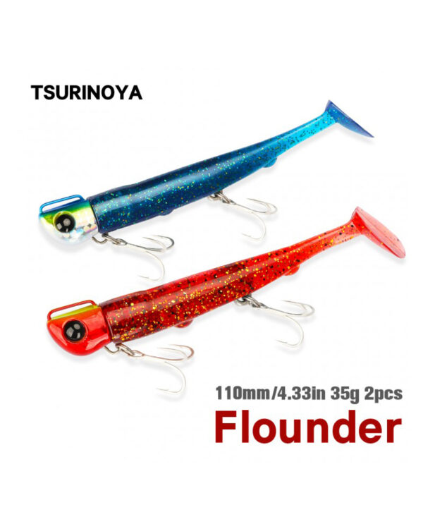 TSURINOYA T Tail Soft Lure Set 110mm 35g 2pcs