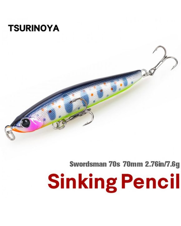 TSURINOYA 70S Sinking Pencil SWORDSMAN 70mm 7.6g