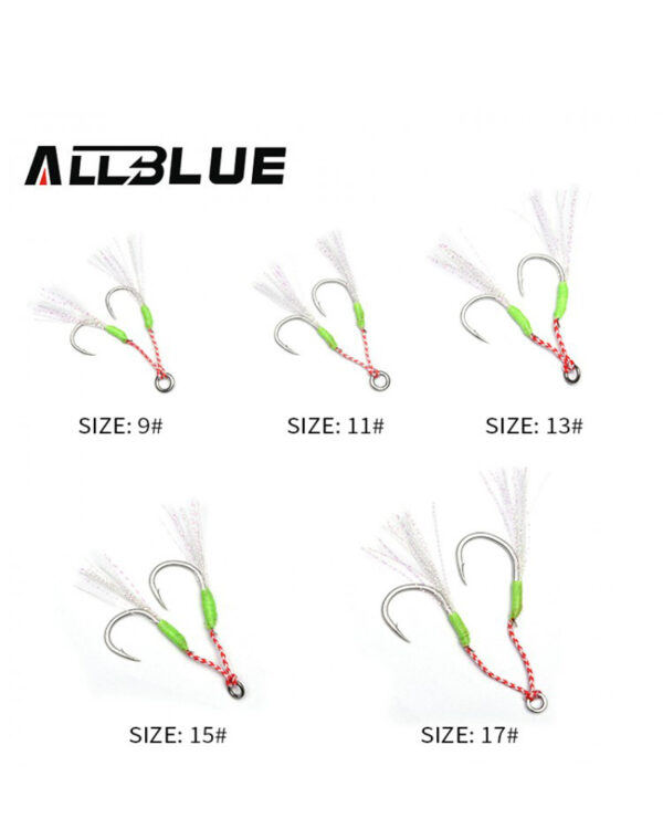 ALLBLUE HEAD DOUBLE ASSIST HOOK LUMINOUS