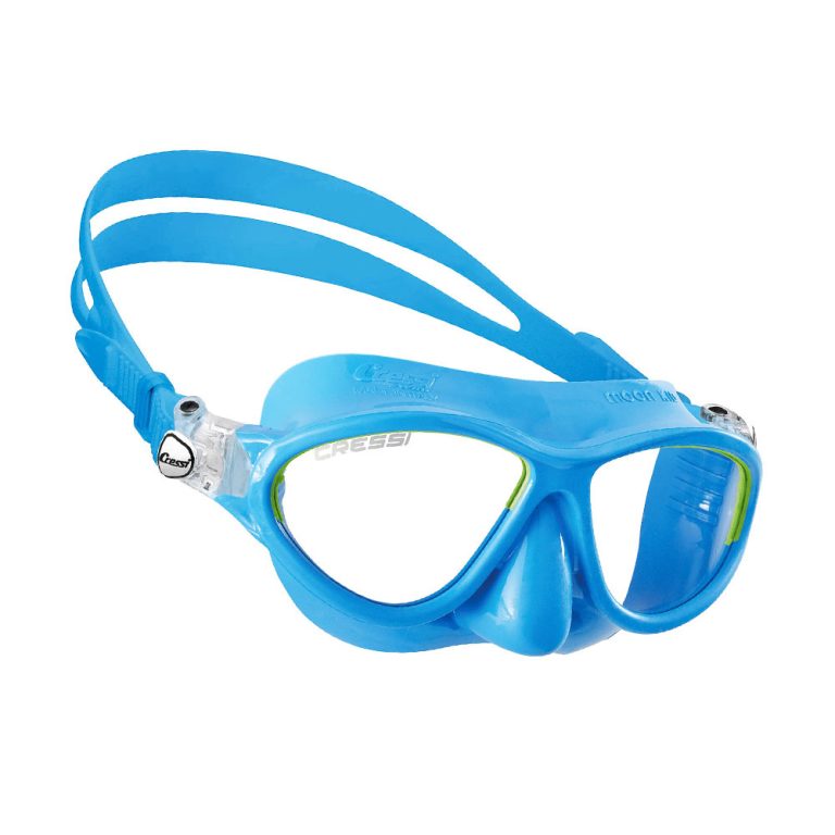 Cressi Moon Kid Silicone Mask Light Blue/Frame Lime - Μάσκα
