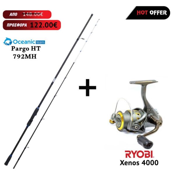 Combo Tenya Oceanic Team Pargo HT 792MH + Ryobi Xenos 4000