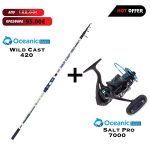 Combo Surf Casting  Oceanic Team Wild Cast 420 + Oceanic Salt Pro 7000