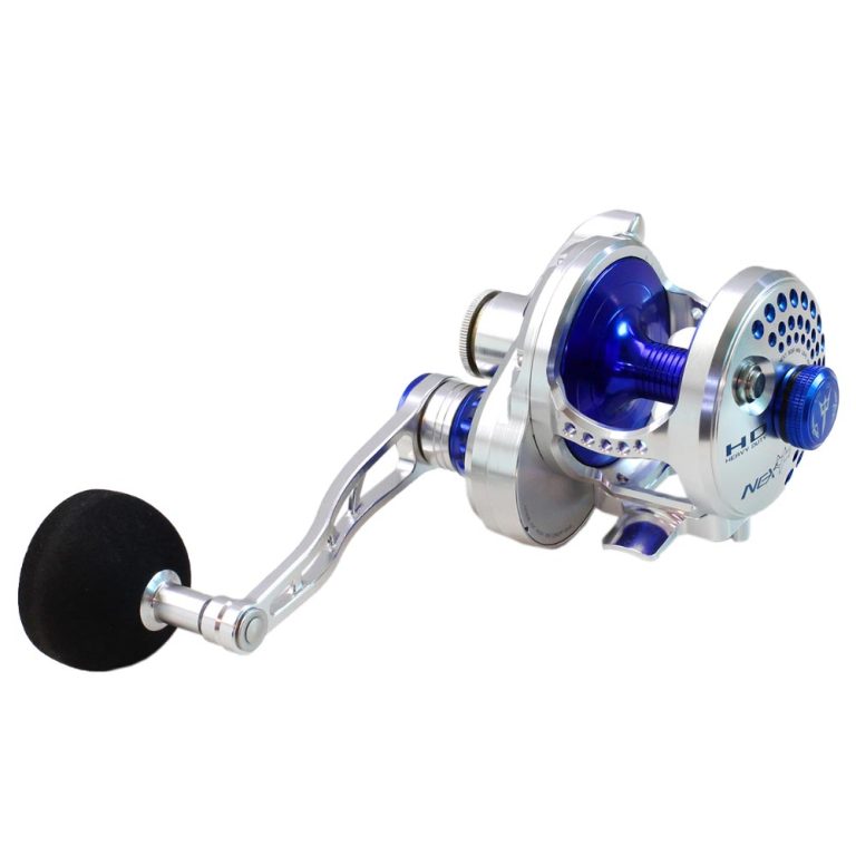 NEXT HD Overhead Jigging Reel Lever Drag - Silver/Blue