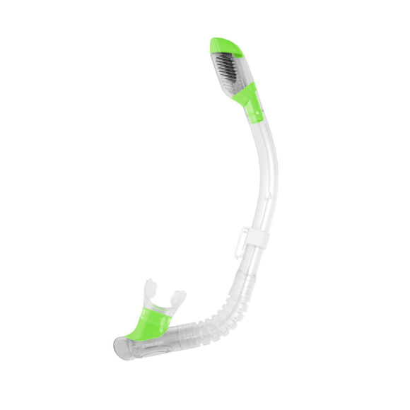Cressi Mini Dry Snorkel Clear/Fluo Green – Αναπνευστήρας