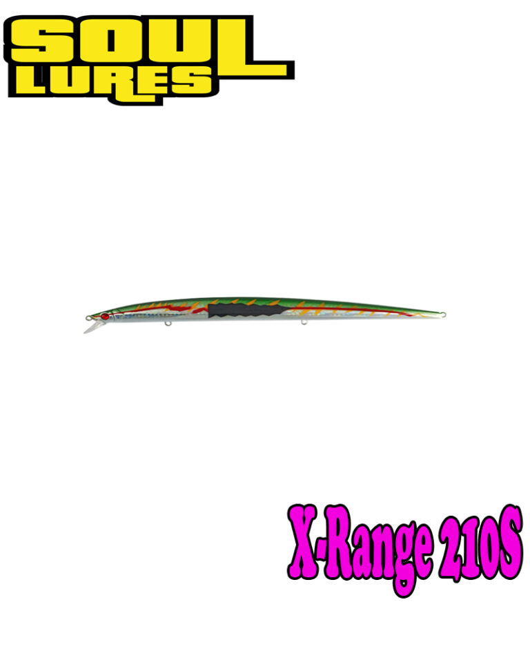 Soul Lures X-Range 210S – Sinking Minnow 210mm / 38gr για Μεγάλα Αρπακτικά