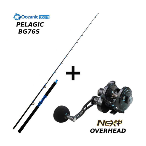 Combo Boat Oceanic Team Pelagic BG 76S + Next Overhead 300 Combo Boat Oceanic Team Pelagic BG 76S + Next Overhead 300