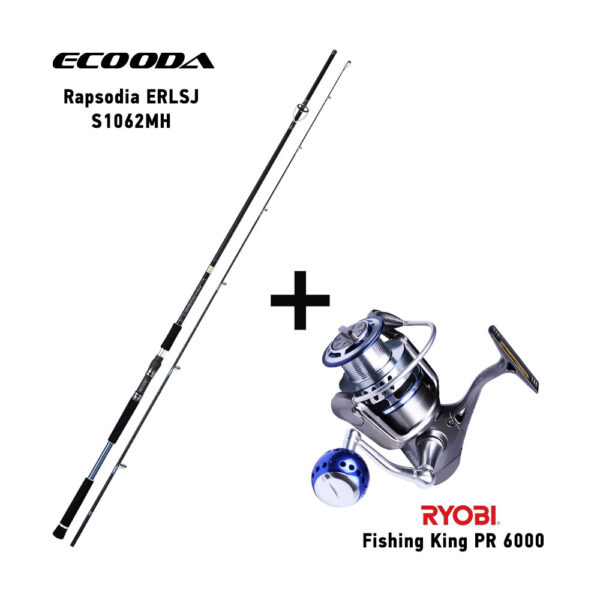Combo Shore Jigging Ecooda Rapsodia ERLSJ S1062MH + Ryobi Fishing King PR 6000 Combo Shore Jigging Ecooda Rapsodia ERLSJ S1062MH + Ryobi Fishing King PR 6000