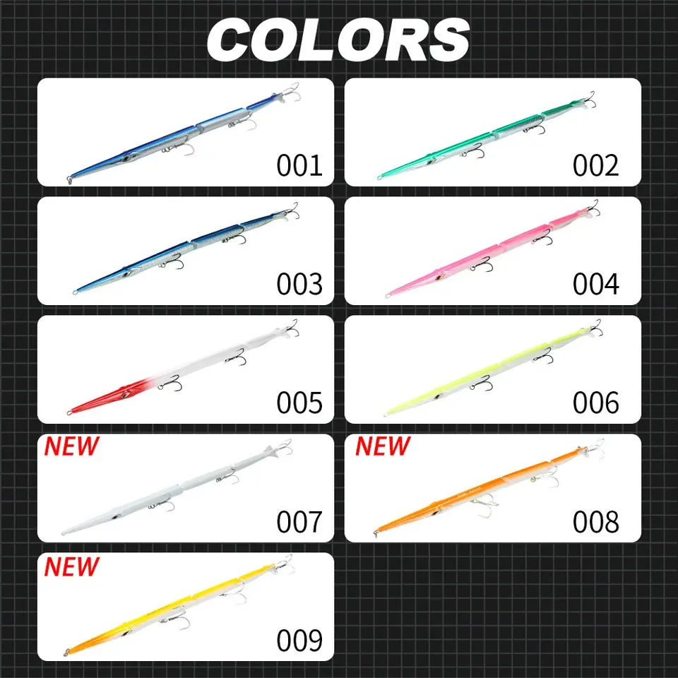 Hunthouse Jointed Pencil Bait 3 Section Fishing Lure 255mm/30.6g Needle Sinking Swimbait - Image 3